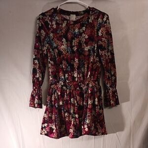 Ella Moss Red Long Sleeve Crew Neck Sundress Girls Size 12